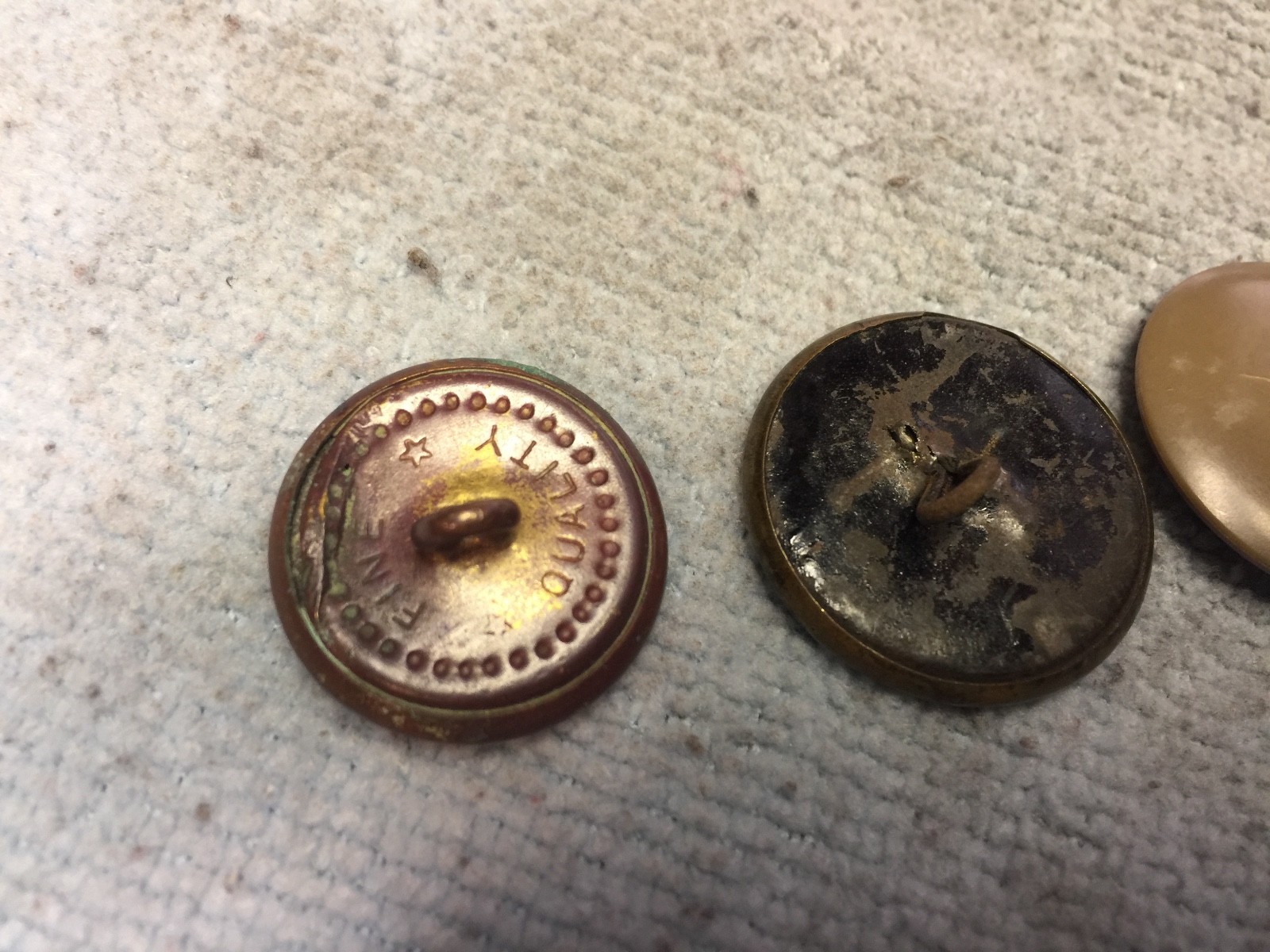 4 Vintage American Eagle Military Metal Button Mixed Lot