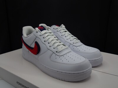 red white and blue nike air force ones