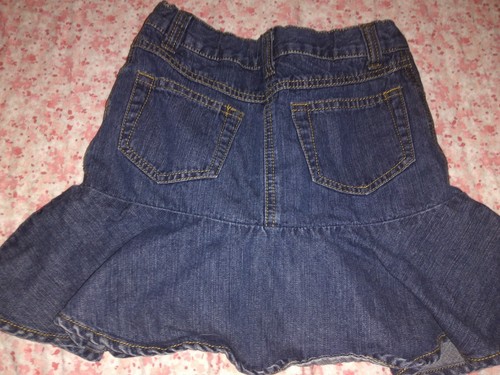 Gymboree Girl's Denim Skort Embroidered Flowers Floral Skirt Jean Size 6 School