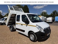 2019 Vauxhall Movano 2.3 CDTi 3500 BiTurbo Dropside Tipper Double Cab 4dr Diesel