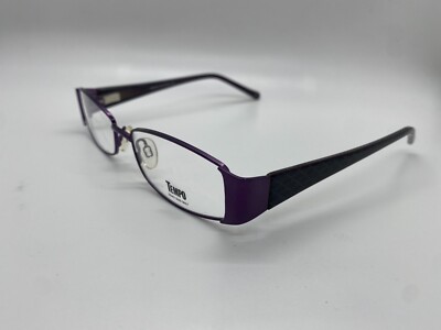 NEW TEMPO WM0005 EG PURPLE BLACK AUTHENTIC EYEGLASSES 52-16-135