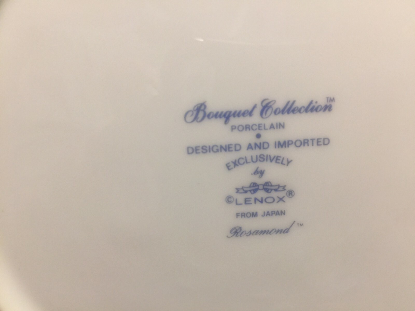 Lot of 4 Vintage Lenox Bouquet Collection Porcelain Rosamond Salad Plates