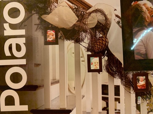 POLAROID 5 PHOTO FRAME STRING LIGHTBOXES Distressed WOOD FRAME ORIGINAL BOX NEW