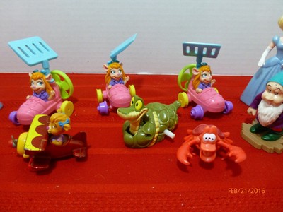 Vintage Disney PVC Cake Toppers Minnie Mouse Sebastian Jungle Book Dwarf Toys