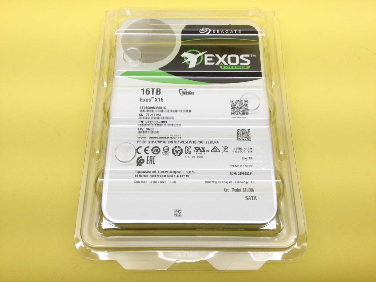 Seagate 新品 ST16000NM001G 16TB MTBF250万時間 Seagate St16000nm001g 16tb 7200 Rpm 256MB Cache SATA3 6GB/S