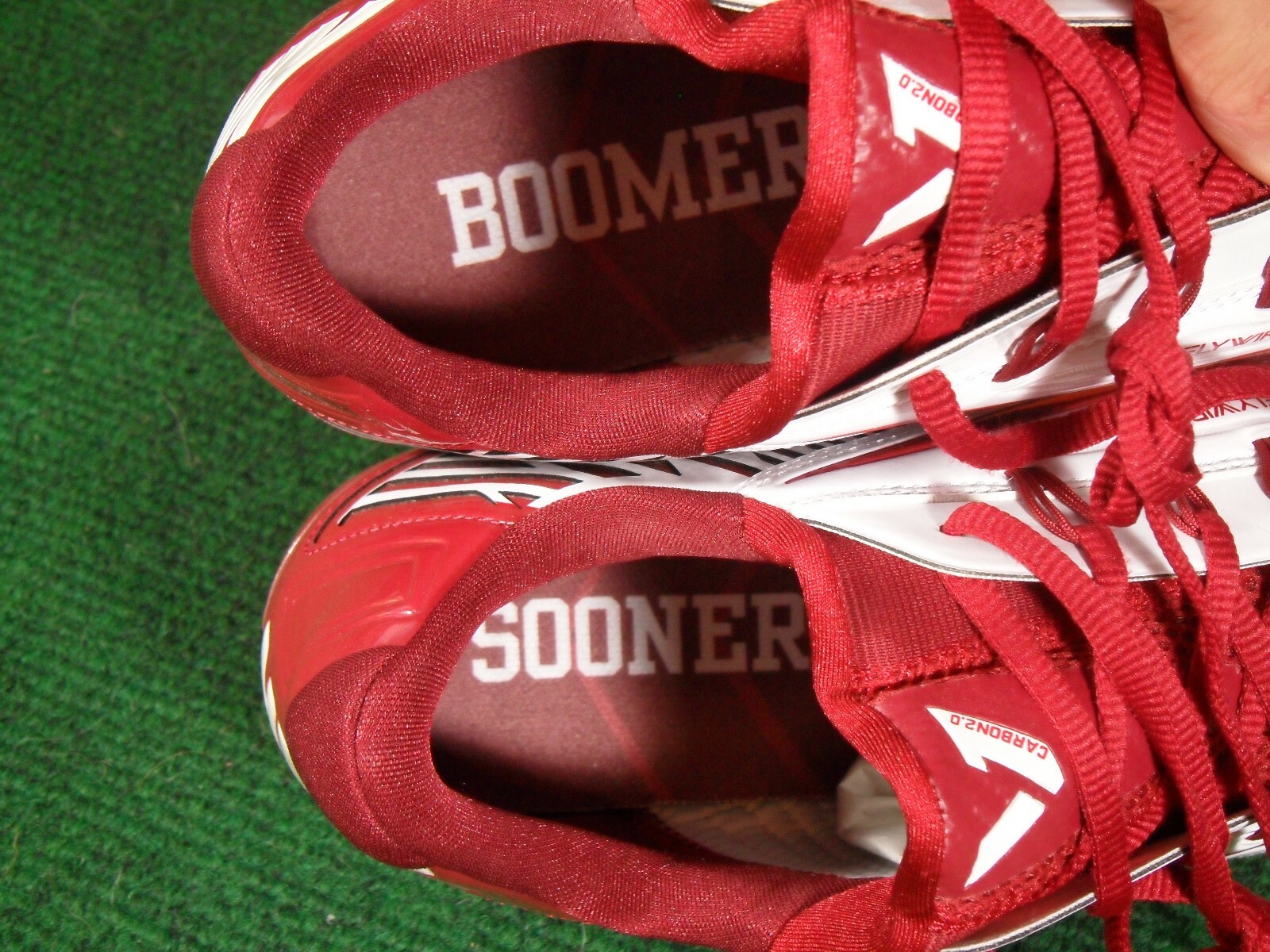 NIB Oklahoma Sooners Team Issue Nike Vapor Carbon Elite 2014 TD Football Cleats