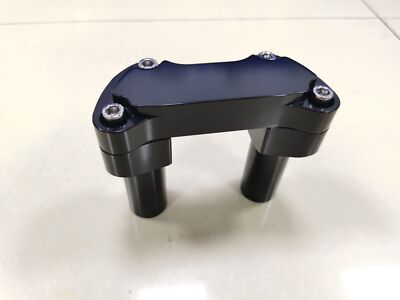 Black 3-1/2'' Straight Handlebar Riser Top Clamp Kit For Harley Dyna Road Glide