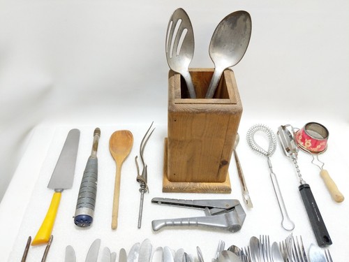 Vintage Tools, Kitchen Utensils, Curling Iron, Flatware, More