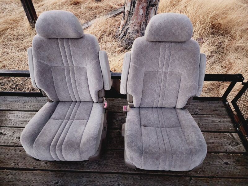 Toyota Sienna 1998- 2003 Oem Cloth Seats Tan 2nd And 3rd Back Row Seat 4 Total