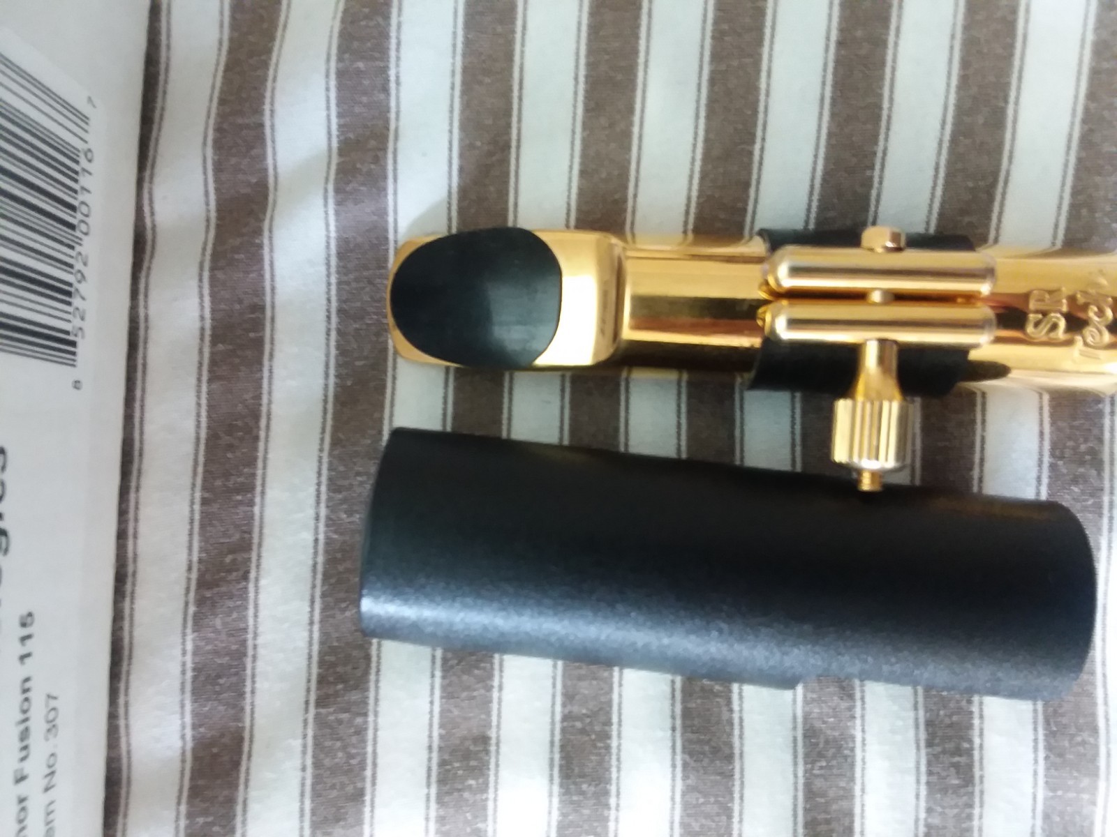 SR Technologies Fusion GoldPlated Tenor Saxophone Mouthpiece (.115 Opening) Used