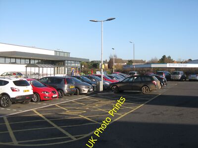 Photo 12x8 Lidl car park and Hilton Garage Hilton/SK2430 On Egginton Road c2015