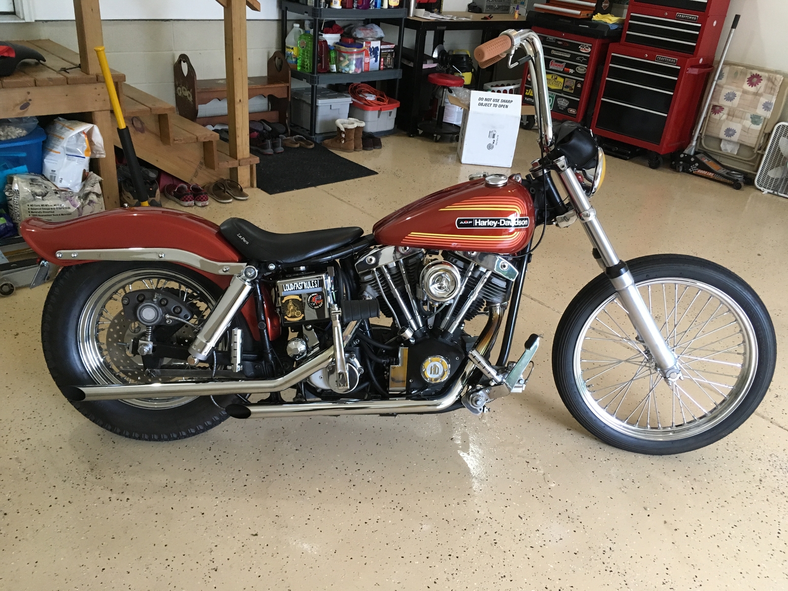 New Lepera Le Pera Bare Bones Smooth Solo Seat Harley Shovelhead