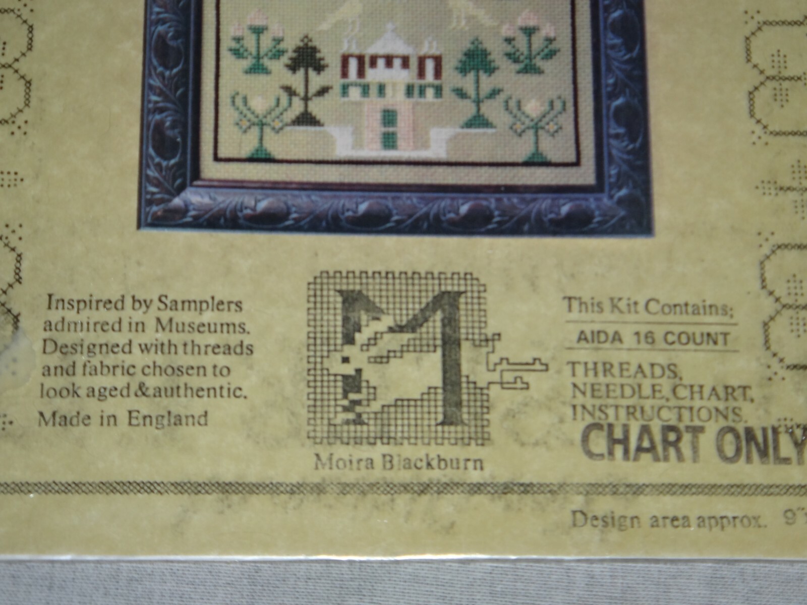 MOIRA BLACKBURN Cross Stitch Chart Pattern Lydia Hopkinson 1826 Antique Sampler