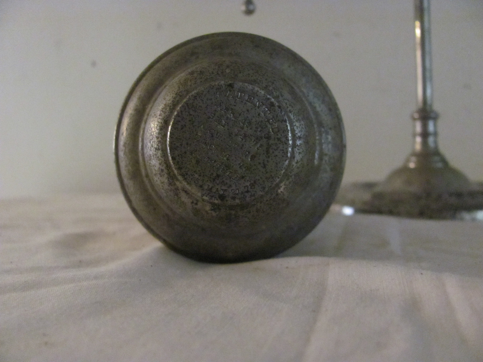 ANTIQUE GERMAN STUDENT LAMP COMPANY NICKEL DATED 1878