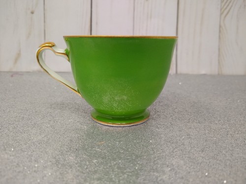 Antique Green & Gold Mocco Espresso Cup from Occupied Japan! Excellent Condition