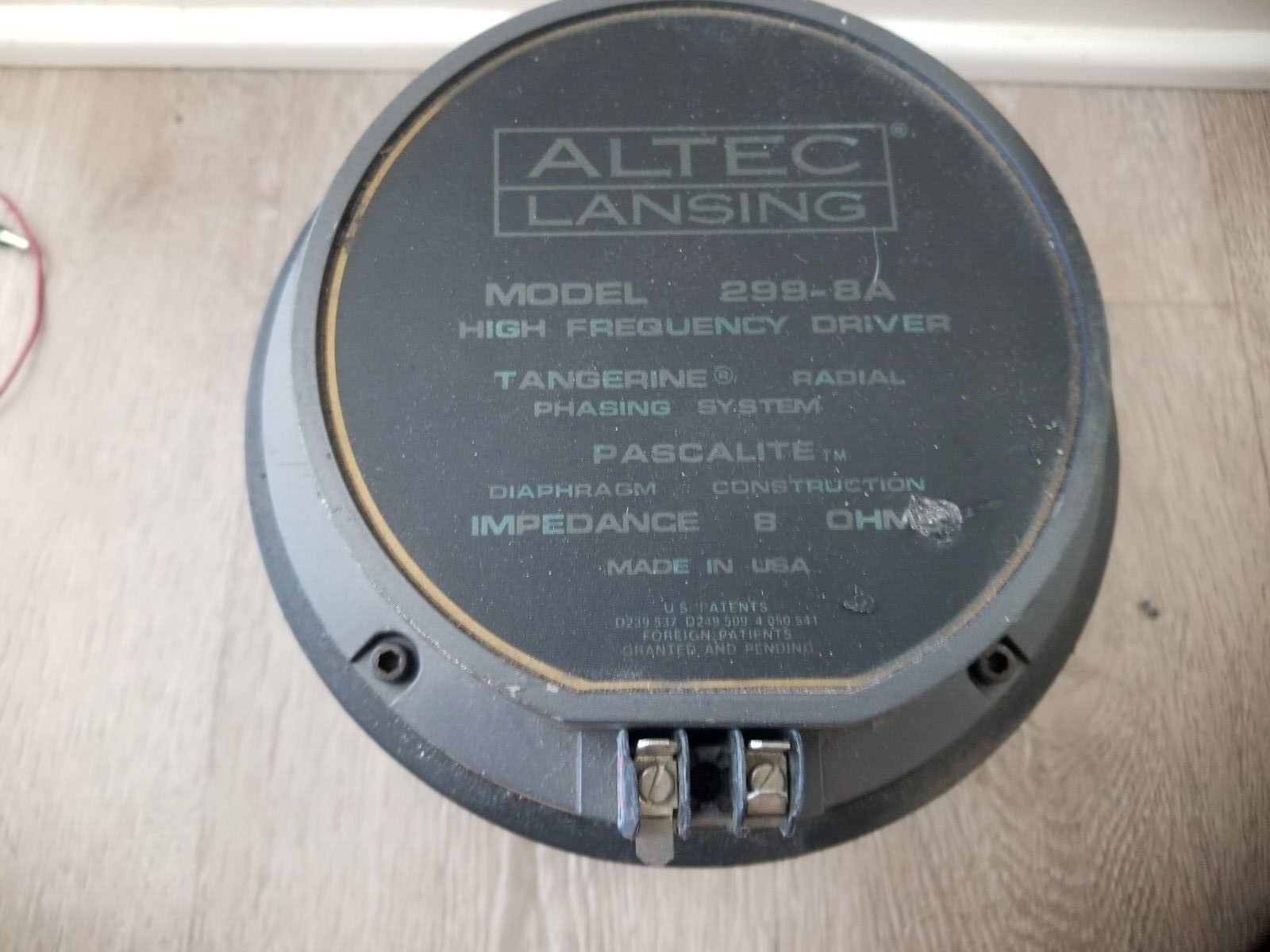 アルテック　ドライバー　299-8A PAIR ALTEC 299-8A HORN SPEAKER DRIVER 8 ohm ORIGINAL