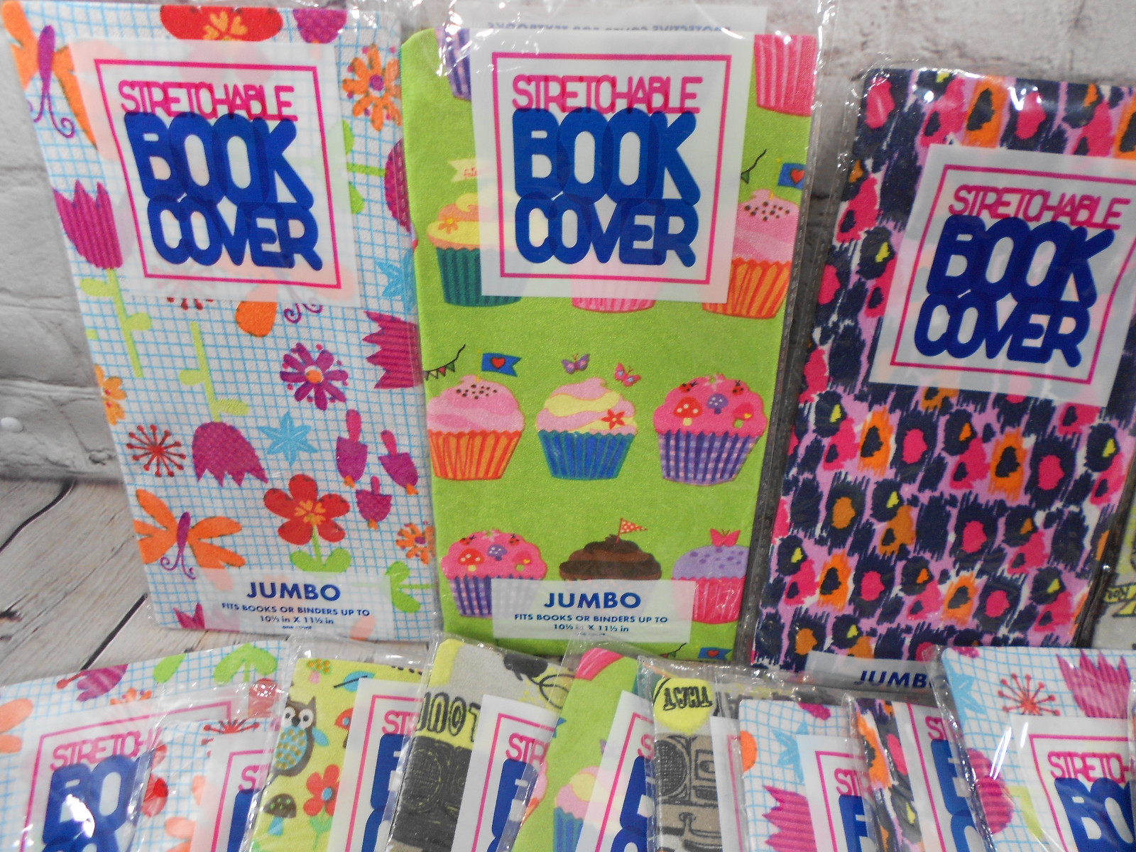 Stretchable Book Covers Lot of 36 Jumbo Size 10.5 x 11.5