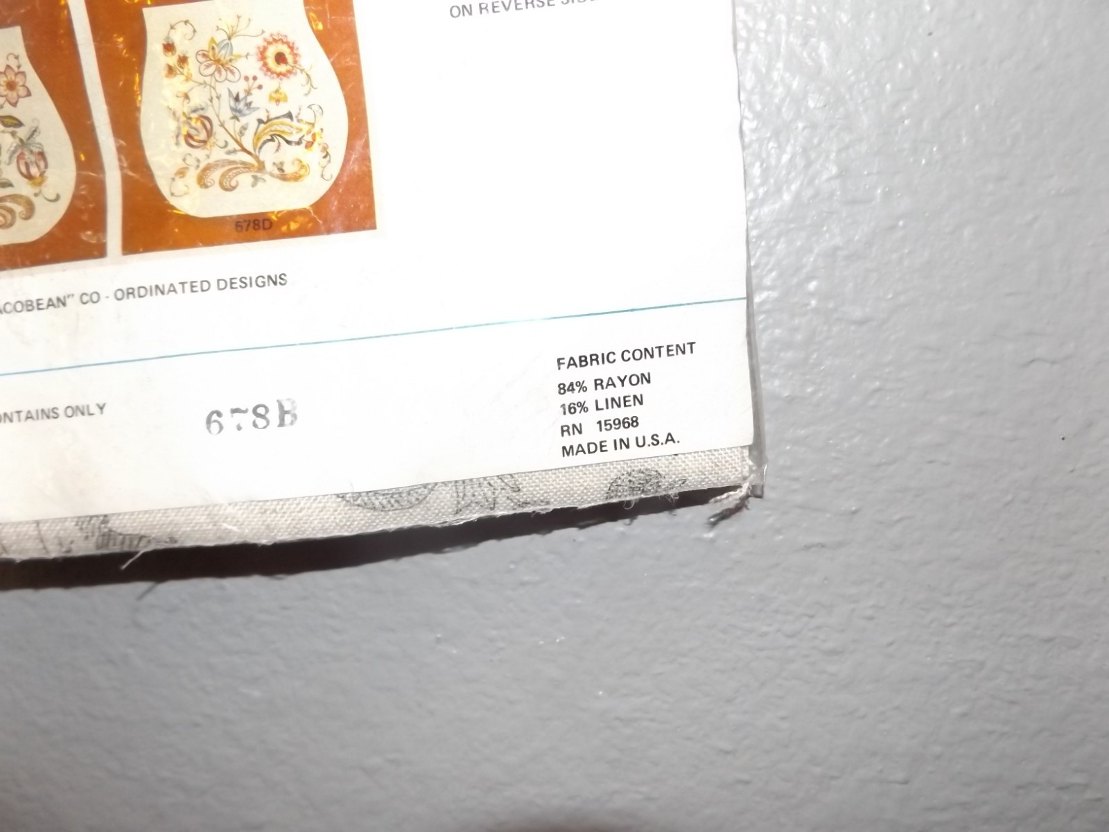 Vintage Creative Stitchery JACOBEAN FANTASY GARDEN Crewel Embroidery Kit CHAIR