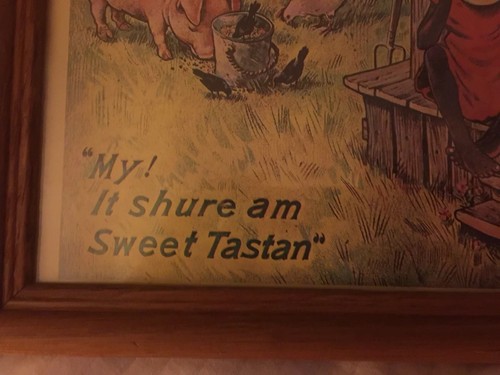 BULL DURHAM VINTAGE SMOKING TOBACCO FRAMED GLASS  POSTER - BLACK AMERICANA