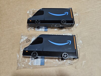 2x Rare Limited Edition Amazon Prime Rivian Van Truck Metal Gift Card Holder