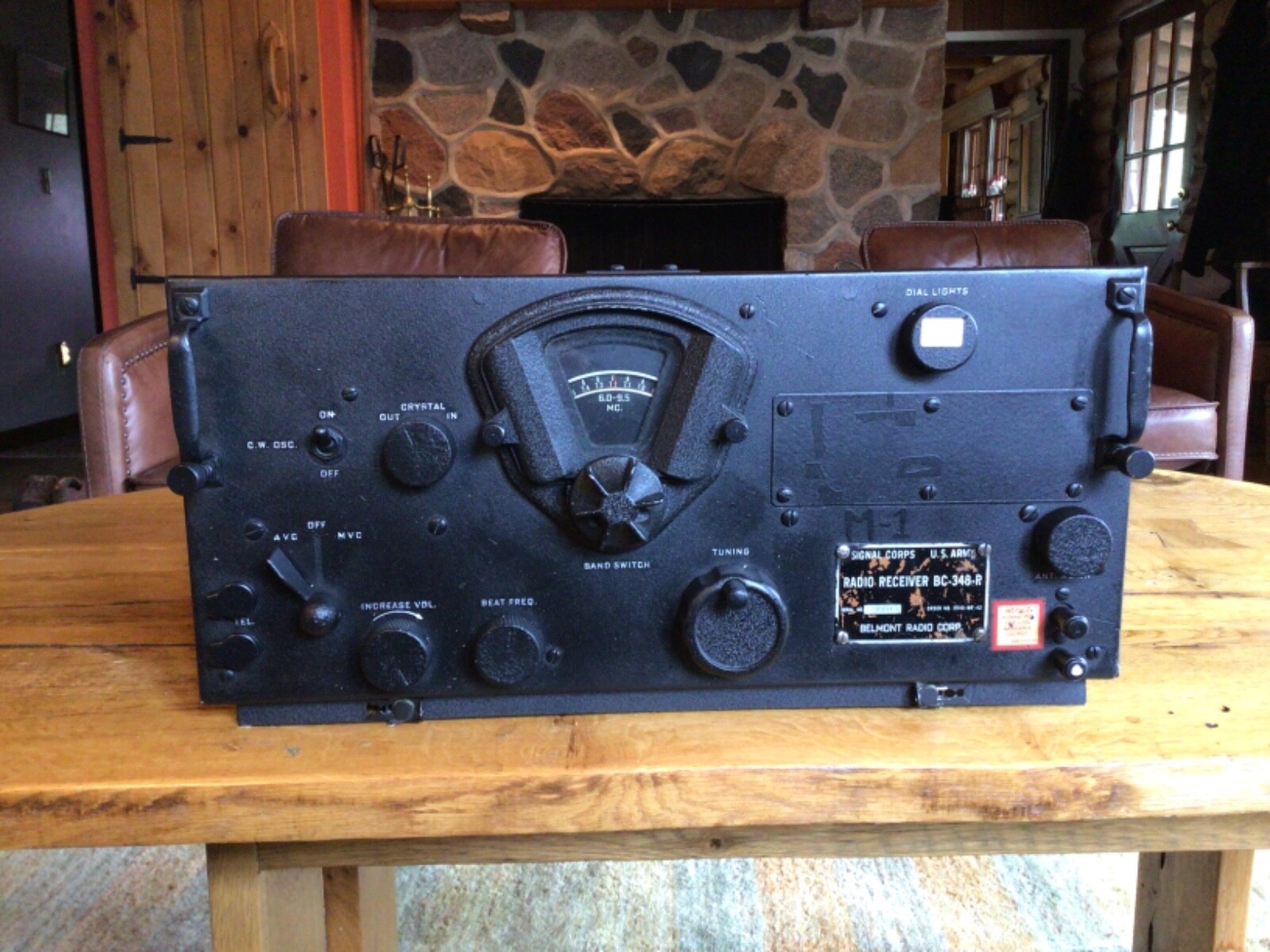 WW2 Aircraft Radio Receiver BC 348 R signal corps B 29 US Army