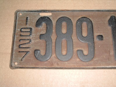 1927 Kansas License Plate 289-155 Car Tag