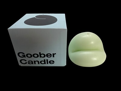 Goober Paraffin Wax Blue Candle distinctive shape and character Talbot & Yoon
