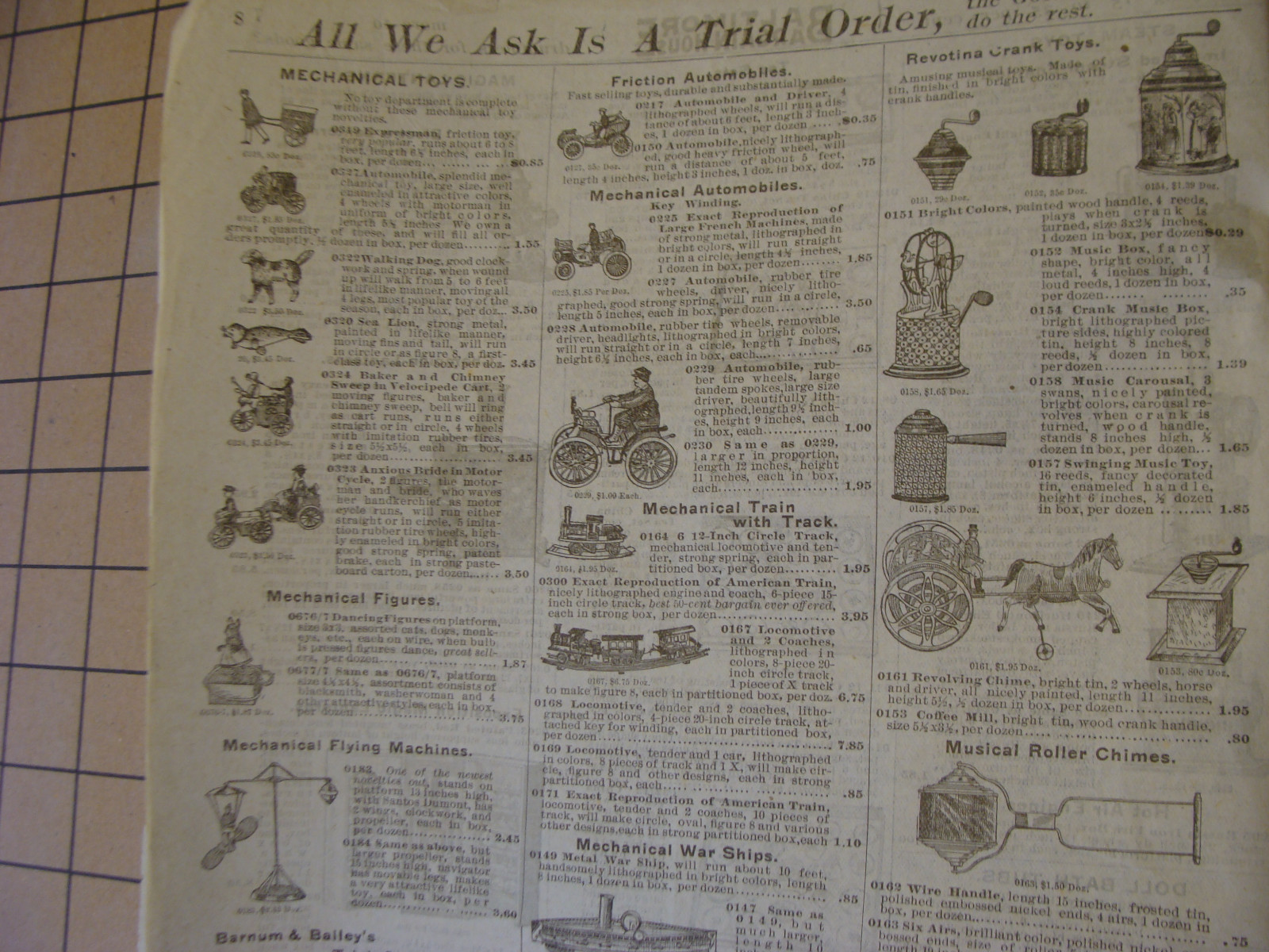 Original - 1901 BALTIMORE BARGAIN HOUSE catalog - missing cover