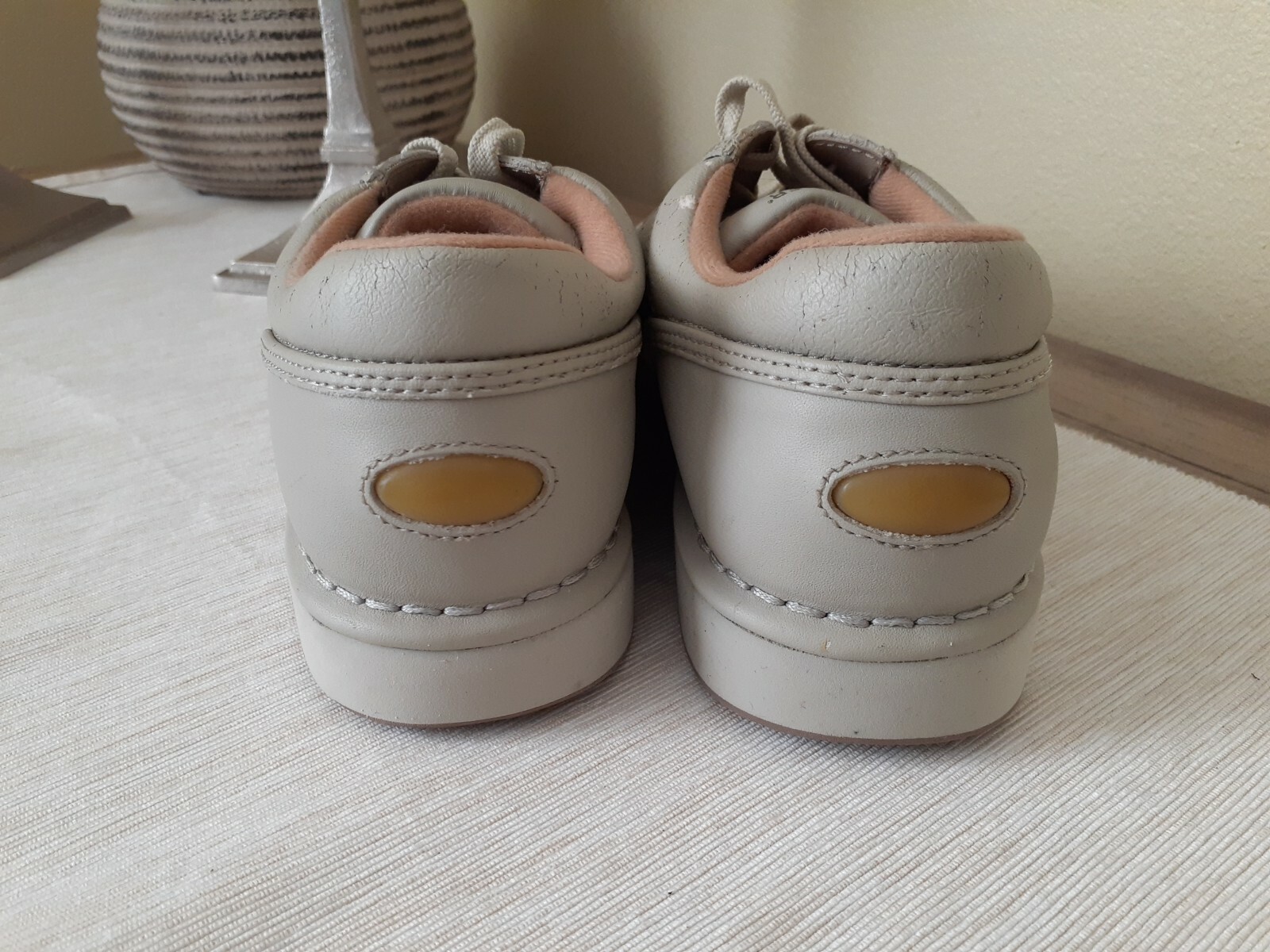 beige walking shoes