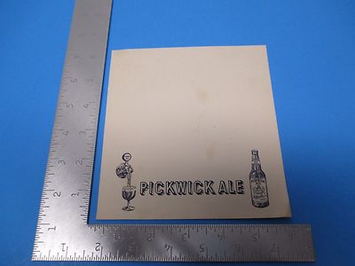 Antique1936 Illustrated Notebook Pg Pickwick Ale Boston Haffenreffer Beer M1121