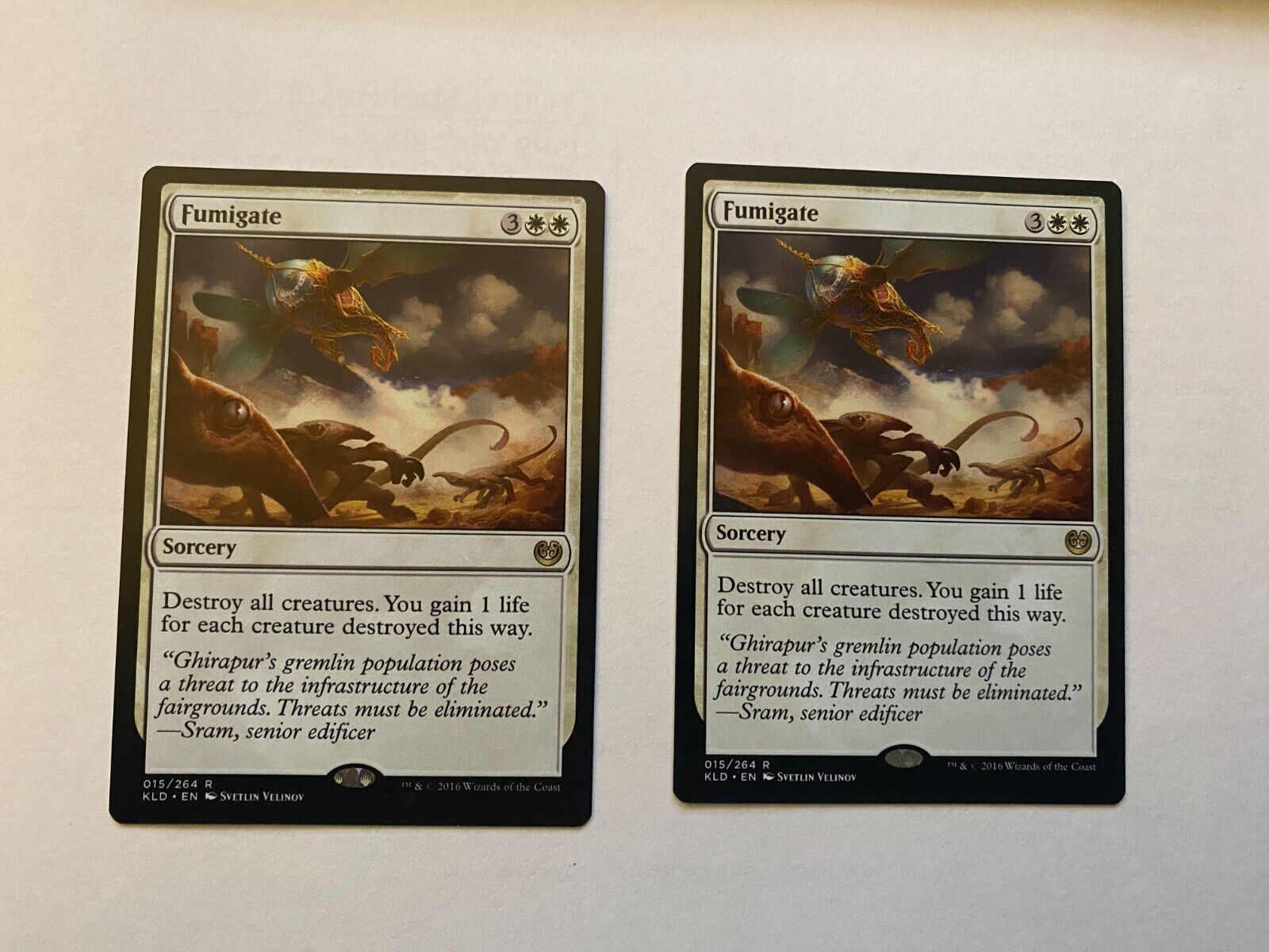 Fumigate 1x FOIL KLD MTG Kaladesh Rare MINT white Fumigate 1x FOIL KLD MTG Kaladesh Rare MINT white