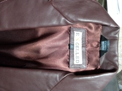 Excelled Leather Blazer Burgundy Sz. 6 Tall