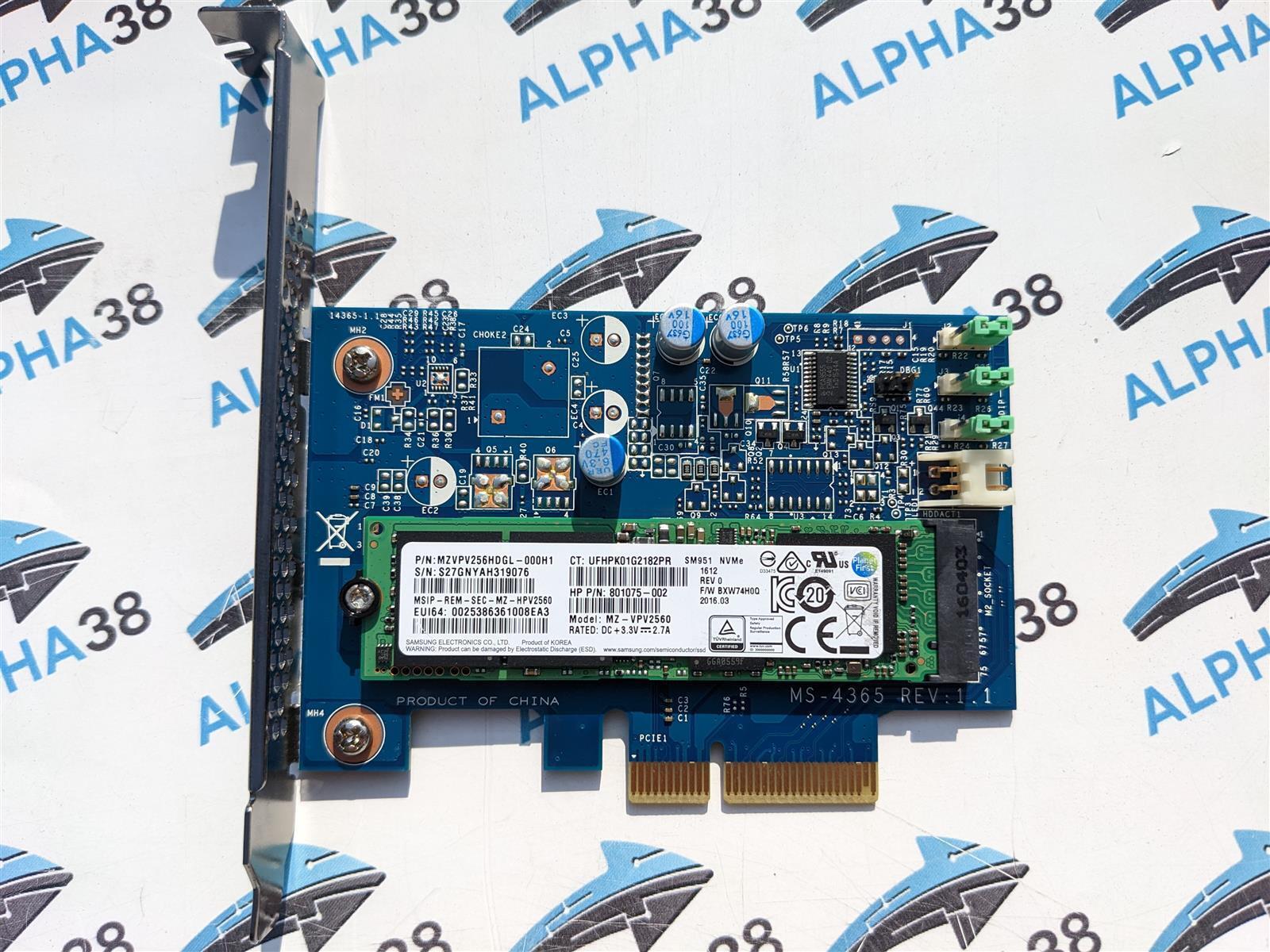 256 GB M.2 Samsung NVMe SSD HP Z Turbo Drive G1 for HP Z230 256 GB M.2 Samsung NVMe SSD HP Z Turbo Drive G1 for HP Z230