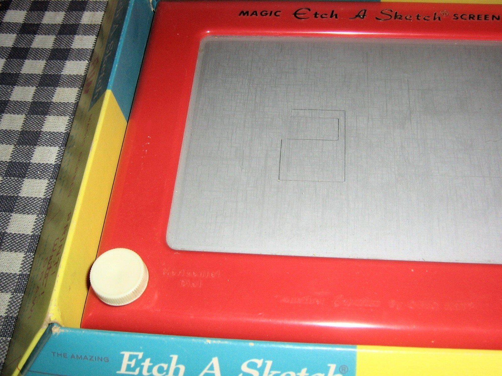 Vintage Etch A Sketch Classic Drawing Toy Kids Play Travel Toddler,Ohio Art,Box