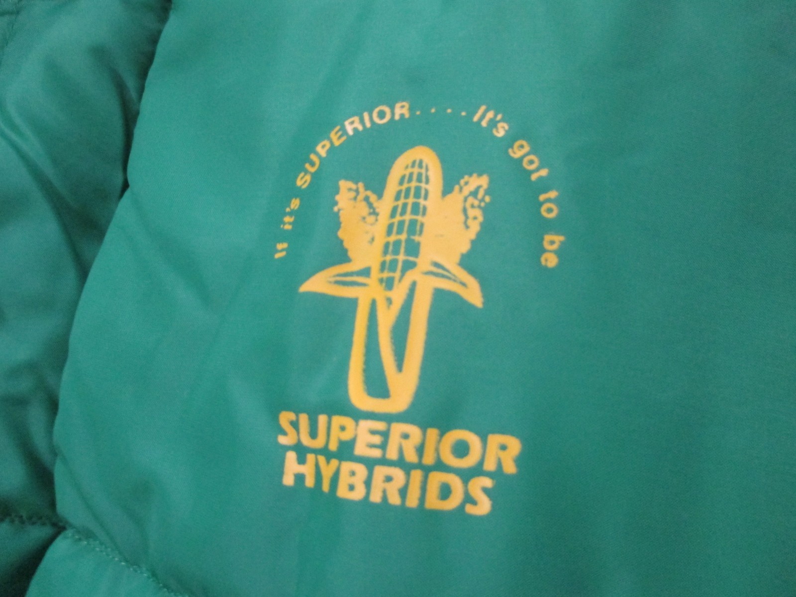 Superior Hybrids Corn Seed Farm Men's Large Puffer Coat Vintage VTG King Louie