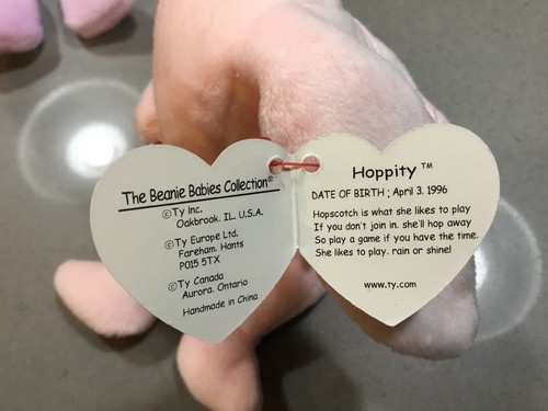 Rare Hippity, Hoppity, Floppity Beanie Babies All With Same Mistakes P E Pellets