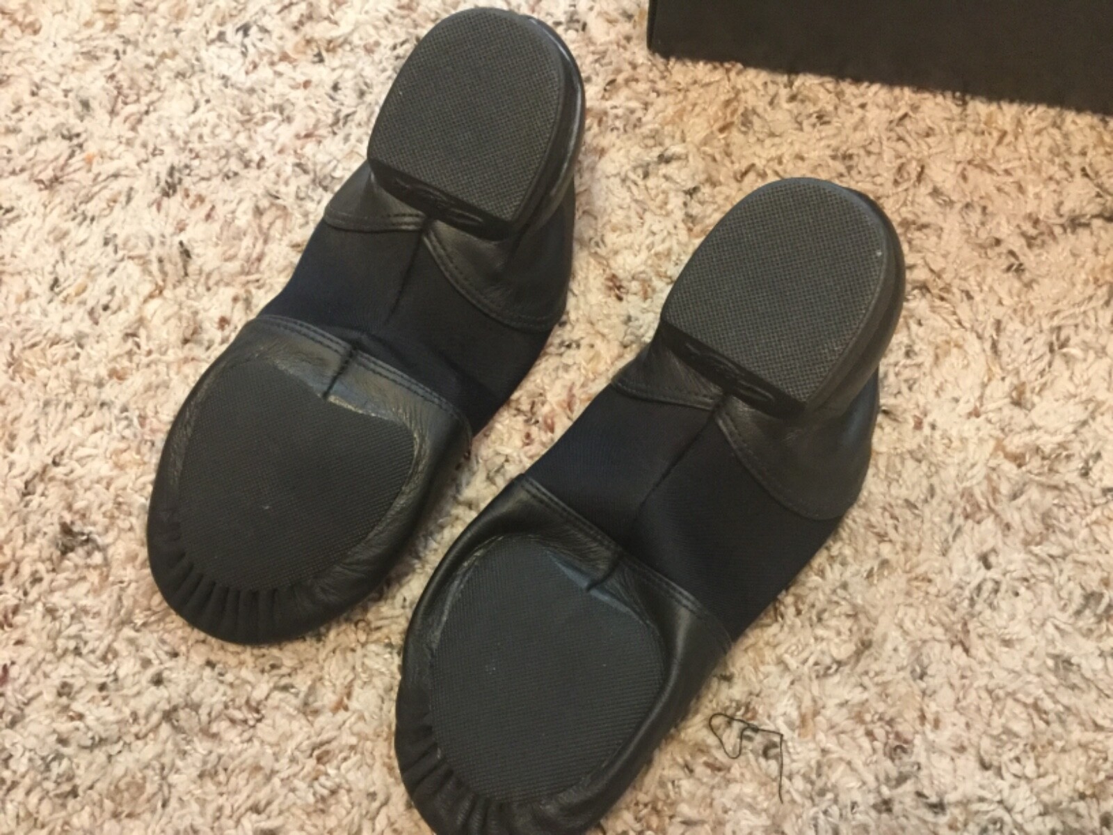 NEW Capezio Black Leather Stretch Jazz Dance Shoes Size 8 M In Box