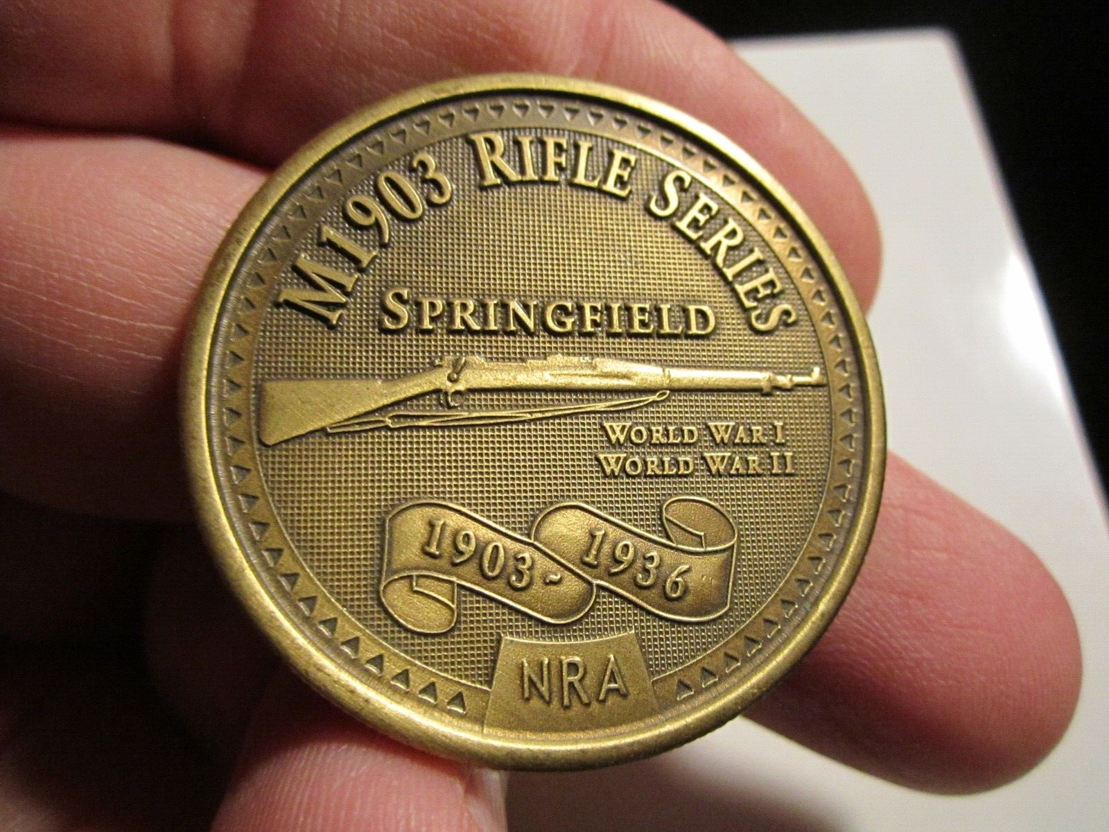 NATIONAL RIFLE ASSOCIATION METAL COIN M1903 RIFLE SERIES