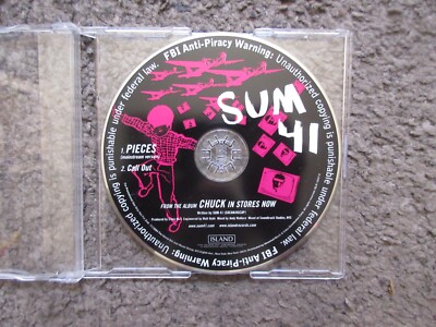 SUM 41 ''PIECES'' 2004 ISLAND NM/UNPLAYED OOP PROMO POP/ALT. ROCK CD SINGLE