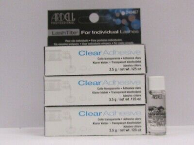 Ardell Professional Clear Adhesive Lashtite For Individual Lashes Lot of 3 
