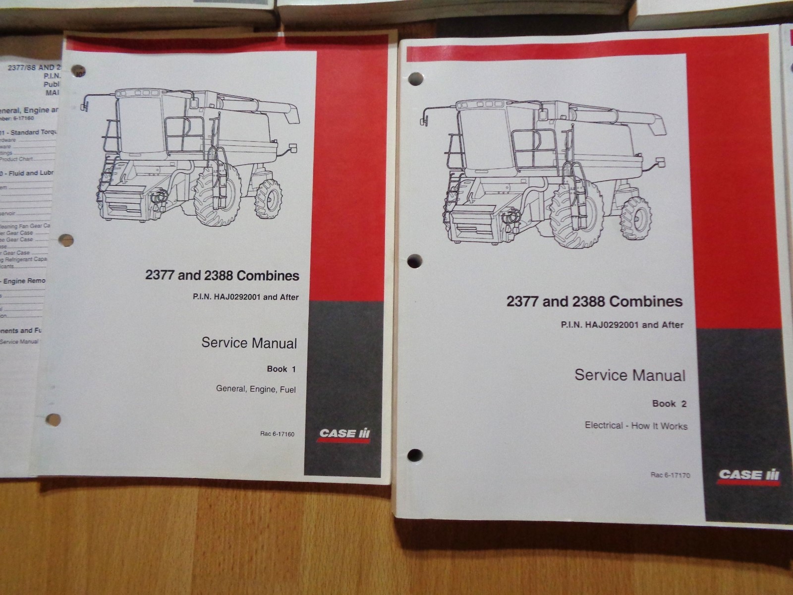 Case IH Axial Flow 2377 2388 combine factory service repair manual set OEM **