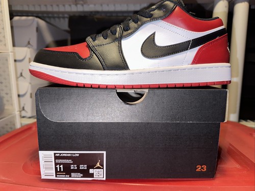 Air Jordan 1 Low Bred Toe 553558-612 Size 11 195243826057| eBay