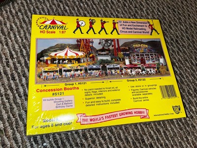 HO Scale IHC Carnival Concession Booths 5121 Model Building Kit Sealed