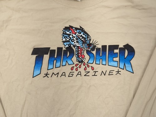 Thrasher Magazine Leopard Mag Logo Long Sleeve Skate Shirt