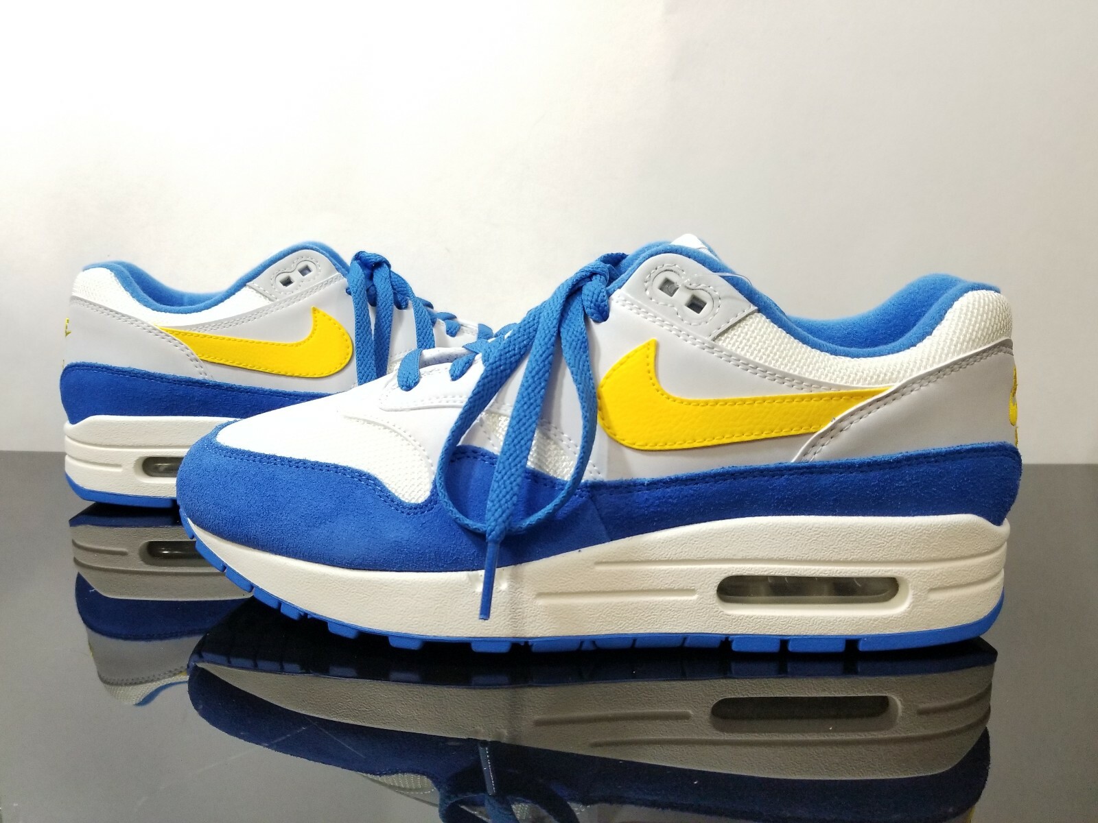 Details about AH8145 108 MEN'S NIKE AIR MAX 1 SIGNAL BLUE SailAmarillo Pure NEW! Size 7 Details about AH8145 108 MEN'S NIKE AIR MAX 1 SIGNAL BLUE SailAmarillo Pure NEW! Size 7