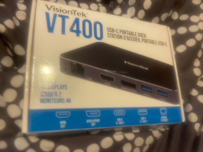 VT400 Portable USB-C Docking Station with Power Passthrough VisionTek New