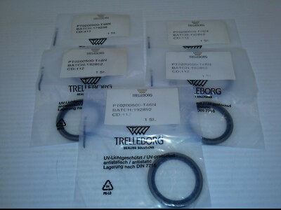 TRELLEBORG PT0200500-T46N ROD SEALS, LOT OF 5, NIB