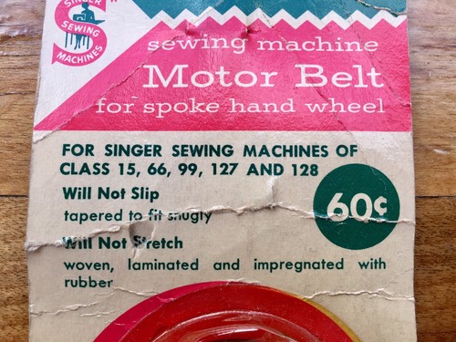 Singer Sewing Machine Belt Class 15, 66, 99, 127, 128 NOS