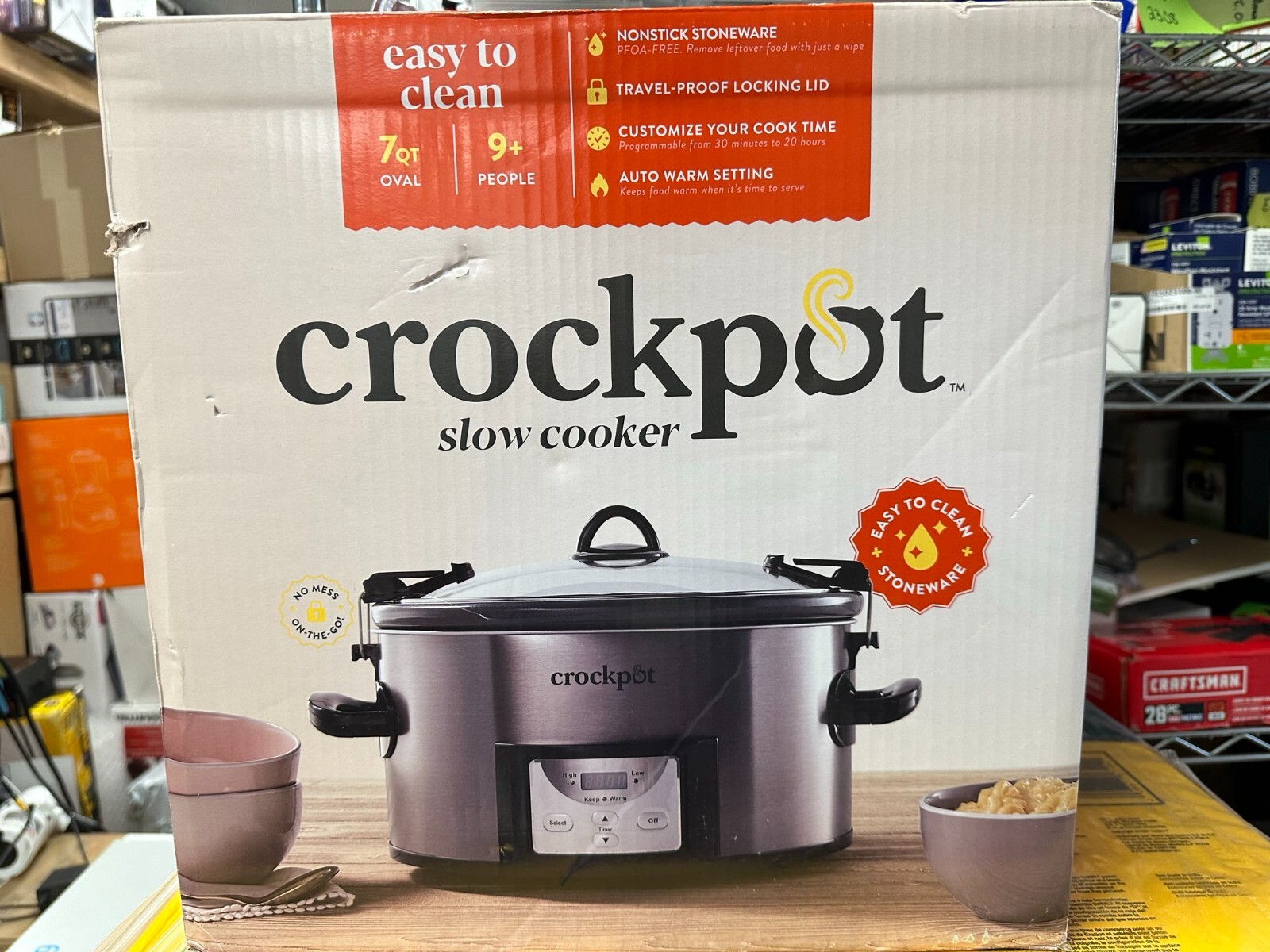 Crock Pot 7qt Cook & Carry Programmable EasyCle