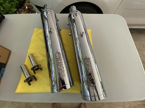 RHINO RACING super meteor650用マフラー　中古 Rhino Racing Exhausts For Royal Enfield Super Meteor 650 V1